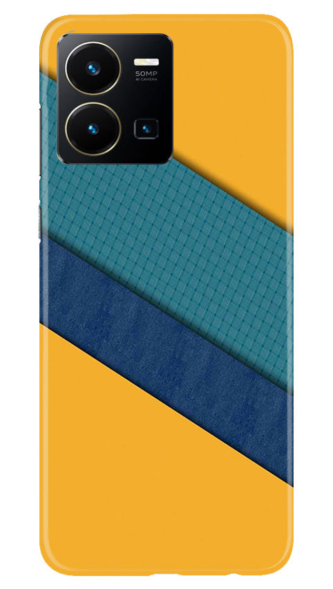 Diagonal Pattern Mobile Back Case for Vivo Y35 (Design - 329)