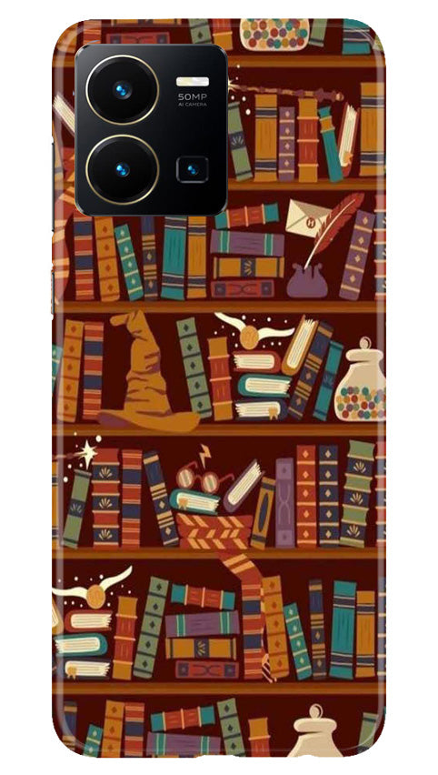 Book Shelf Mobile Back Case for Vivo Y22 (Design - 348)