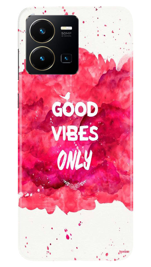 Good Vibes Only Mobile Back Case for Vivo Y35 (Design - 351)