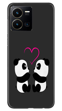 Panda Love Mobile Back Case for Vivo Y35 (Design - 355)