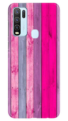 Wooden look Mobile Back Case for Vivo Y30 (Design - 24)