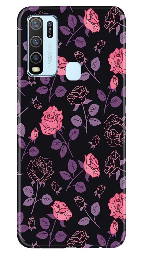 Rose Black Background Case for Vivo Y50