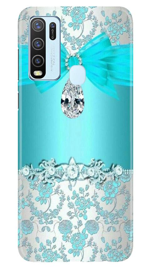 Shinny Blue Background Case for Vivo Y50