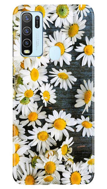 White flowers2 Mobile Back Case for Vivo Y50 (Design - 62)