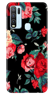Red Rose2 Mobile Back Case for Vivo Y30 (Design - 81)