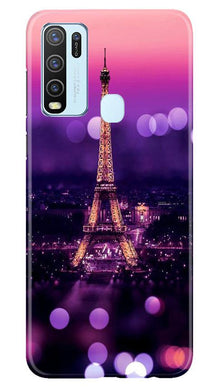Eiffel Tower Mobile Back Case for Vivo Y30 (Design - 86)
