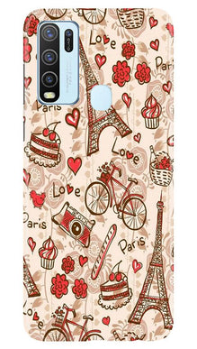 Love Paris Mobile Back Case for Vivo Y50  (Design - 103)