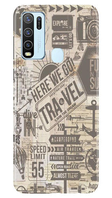 Travel Mobile Back Case for Vivo Y50  (Design - 104)