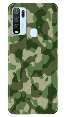 Army Camouflage Mobile Back Case for Vivo Y50  (Design - 106)