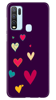Purple Background Mobile Back Case for Vivo Y50  (Design - 107)