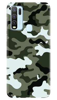 Army Camouflage Mobile Back Case for Vivo Y50  (Design - 108)
