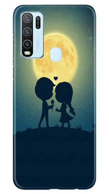 Love Couple Mobile Back Case for Vivo Y30  (Design - 109)