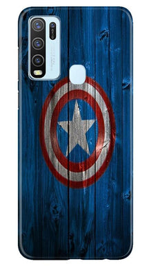 Captain America Superhero Mobile Back Case for Vivo Y50  (Design - 118)
