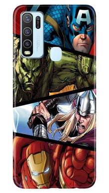 Avengers Superhero Mobile Back Case for Vivo Y50  (Design - 124)