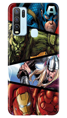 Avengers Superhero Mobile Back Case for Vivo Y30  (Design - 124)