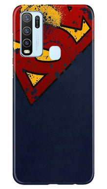 Superman Superhero Mobile Back Case for Vivo Y30  (Design - 125)