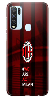 AC Milan Mobile Back Case for Vivo Y50  (Design - 155)