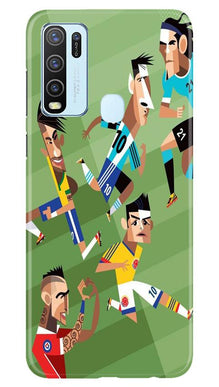 Football Mobile Back Case for Vivo Y50  (Design - 166)