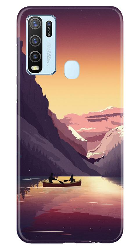 Mountains Boat Case for Vivo Y50 (Design - 181)