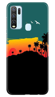 Sky Trees Mobile Back Case for Vivo Y30 (Design - 191)