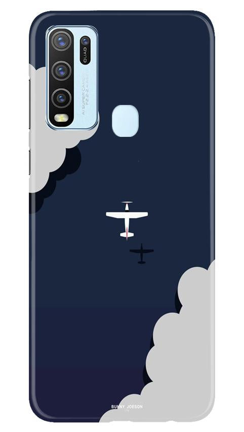 Clouds Plane Case for Vivo Y30 (Design - 196)