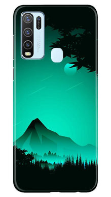 Moon Mountain Mobile Back Case for Vivo Y30 (Design - 204)