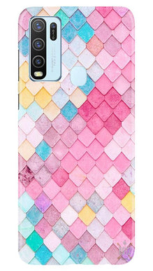 Pink Pattern Mobile Back Case for Vivo Y30 (Design - 215)