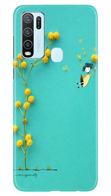 Flowers Girl Mobile Back Case for Vivo Y50 (Design - 216)