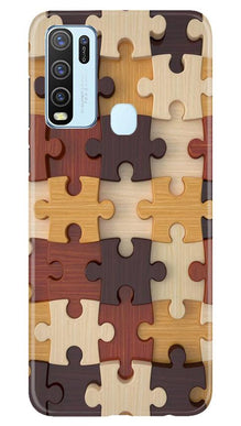 Puzzle Pattern Mobile Back Case for Vivo Y50 (Design - 217)