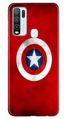 Captain America Mobile Back Case for Vivo Y50 (Design - 249)