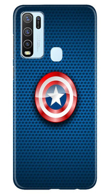Captain America Shield Mobile Back Case for Vivo Y50 (Design - 253)