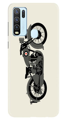 MotorCycle Mobile Back Case for Vivo Y50 (Design - 259)