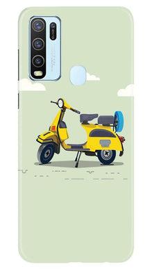Vintage Scooter Mobile Back Case for Vivo Y30 (Design - 260)