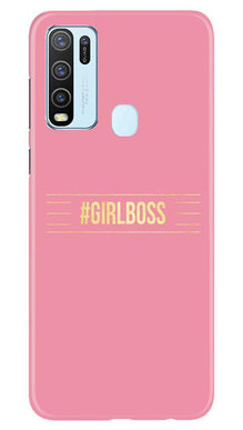 Girl Boss Pink Mobile Back Case for Vivo Y50 (Design - 263)