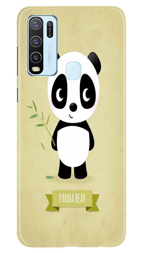 Panda Bear Mobile Back Case for Vivo Y30 (Design - 317)