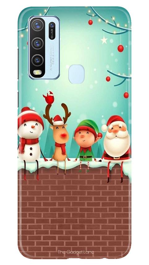Santa Claus Mobile Back Case for Vivo Y50 (Design - 334)