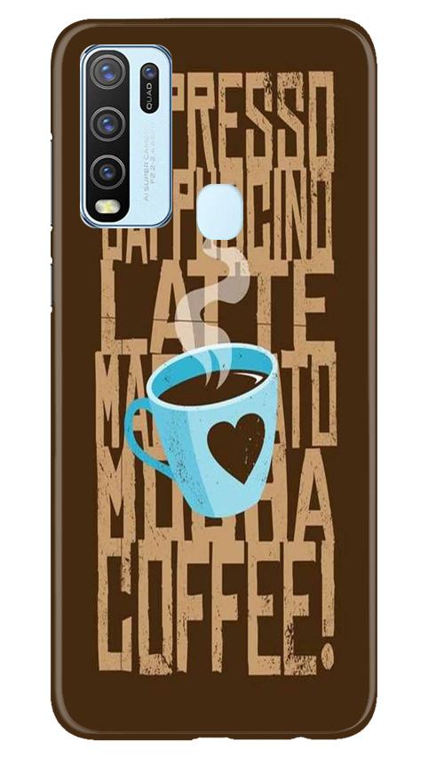 Love Coffee Mobile Back Case for Vivo Y30 (Design - 351)