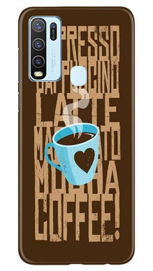 Love Coffee Mobile Back Case for Vivo Y50 (Design - 351)