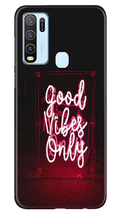 Good Vibes Only Mobile Back Case for Vivo Y50 (Design - 354)