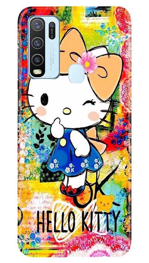 Hello Kitty Mobile Back Case for Vivo Y30 (Design - 362)