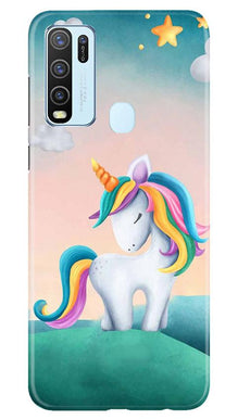 Unicorn Mobile Back Case for Vivo Y30 (Design - 366)