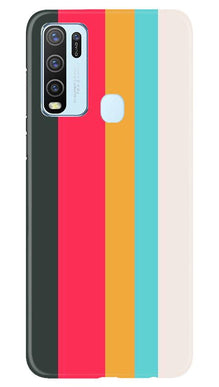 Color Pattern Mobile Back Case for Vivo Y30 (Design - 369)