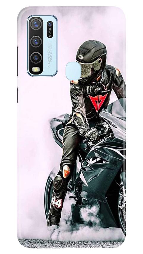 Biker Mobile Back Case for Vivo Y50 (Design - 383)