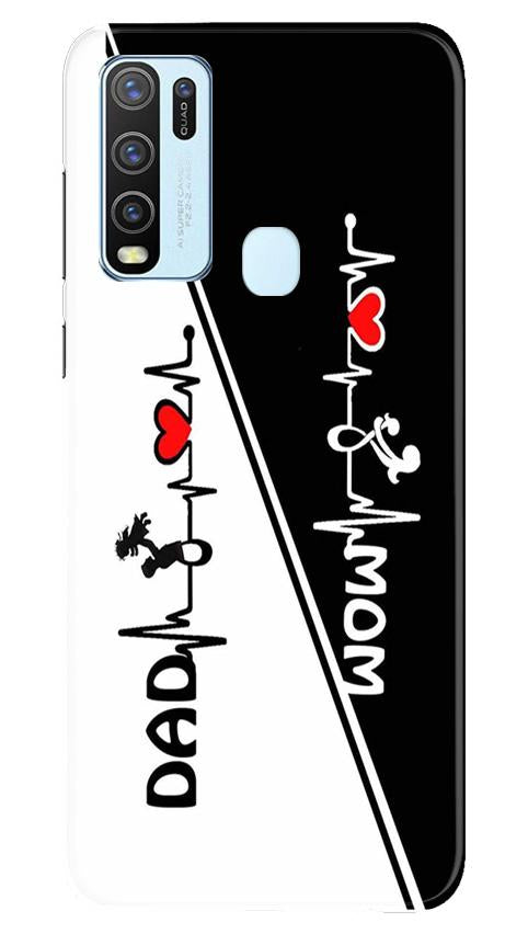 Love Mom Dad Mobile Back Case for Vivo Y30 (Design - 385)