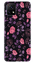 Rose Black Background Case for Vivo Y52s 5G