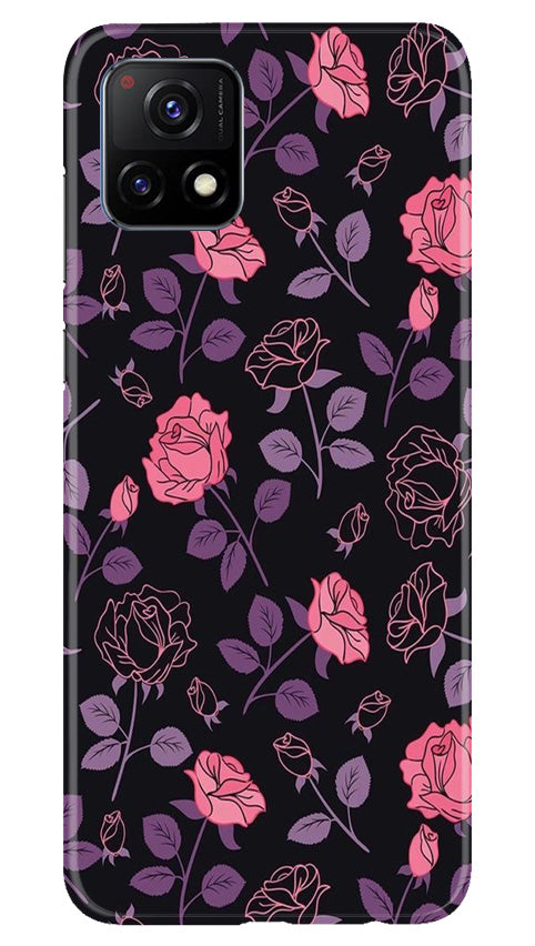 Rose Black Background Case for Vivo Y52s 5G
