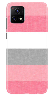 Pink white pattern Mobile Back Case for Vivo Y52s 5G (Design - 55)