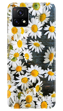 White flowers2 Mobile Back Case for Vivo Y52s 5G (Design - 62)