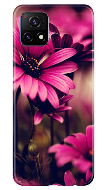 Purple Daisy Mobile Back Case for Vivo Y52s 5G (Design - 65)