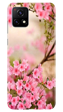 Pink flowers Mobile Back Case for Vivo Y52s 5G (Design - 69)